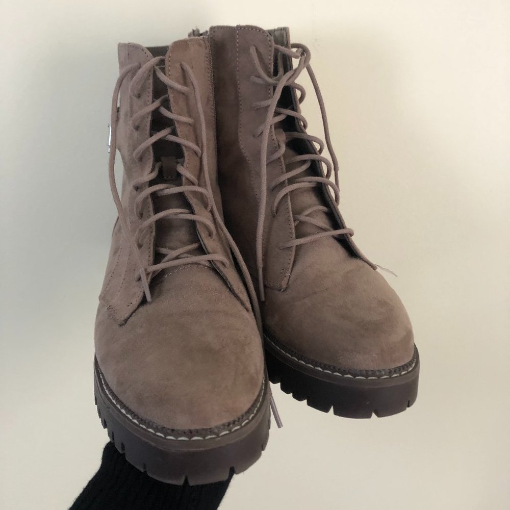 Gray Combat Boot